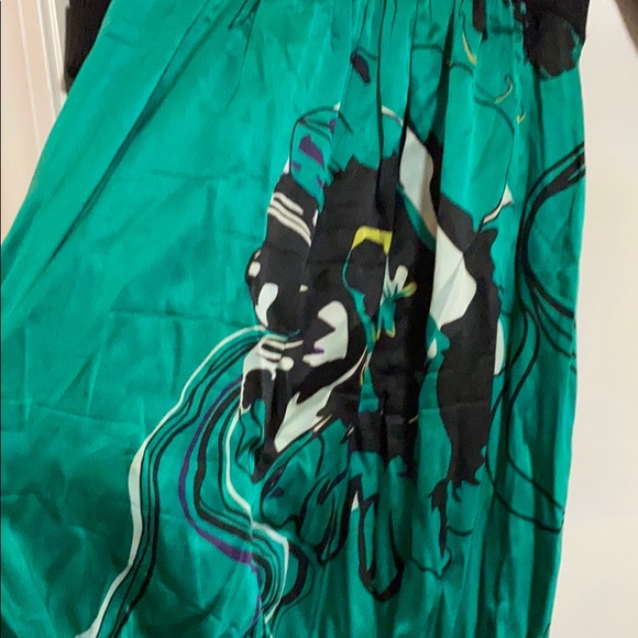 Bebe green black bubble keyhole turtleneck dress M - Picture 4 of 9